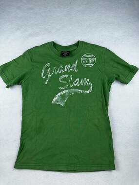 Vintage Abercrombie & Fitch Green Grand Slam Athletic Dept Graphic T-Shirt Small